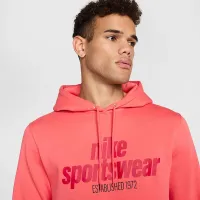 Nike Club мужские Fleece Pullover Толстовка с капюшоном Orange
