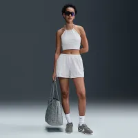 Nike Sportswear Chill Terry женская Slim Cropped French Terry Halter Top цвет коричневый