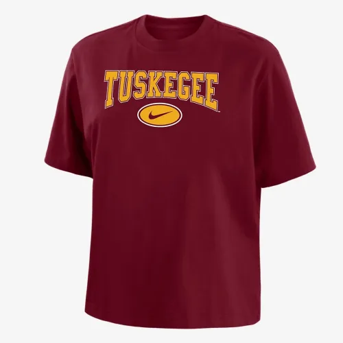 Tuskegee жіноча Nike College Boxy футболка колір червоний