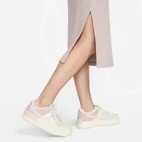 Nike Sportswear женская С высокой Талией Ribbed Jersey юбка цвет коричневый