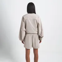 NikeSKIMS Woven Nylon жіноча оверсайз Track Куртка колір коричневий