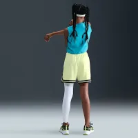 Nike Pro Big детские (Girls') Mid-Rise Single-Leg лосины цвет белый
