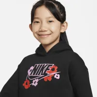 Nike Floral Fleece Little детские Graphic Толстовка с капюшоном цвет черный