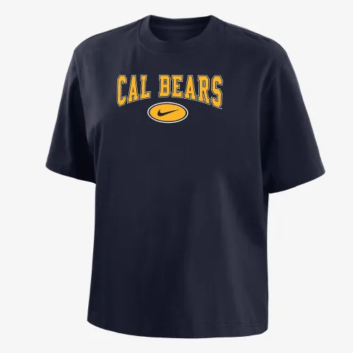 Cal женская Nike College Boxy футболка цвет черный