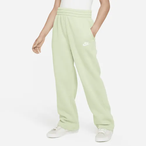 Nike Sportswear Club Fleece Big дитячі (Girls') Wide-Leg Pants колір зелений