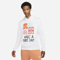 Nike Sportswear мужские French Terry Pullover Толстовка с капюшоном цвет белый