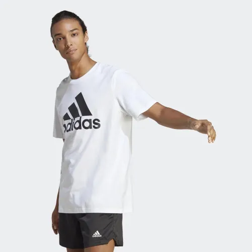 Футболка adidas Essentials Single Jersey Big Logo IC9349 - Белая