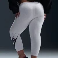 Nike Sportswear Classics жіноча З високою талією Graphic лосіни (великі розміри) колір коричневий