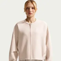 Nike 24.7 ImpossiblySoft женская Dri-FIT оверсайз Crew-Neck Full-Zip Top цвет коричневый
