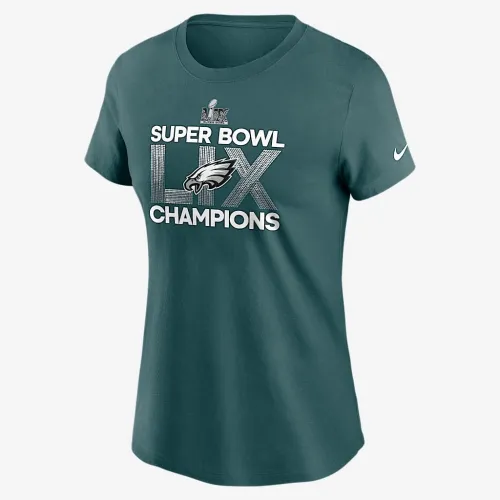Philadelphia Eagles Super Bowl LIX Champions женская Nike NFL футболка цвет зеленый