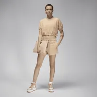 Nike Jordan жіноча Knit Cropped Top колір коричневий