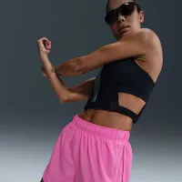 Nike Tempo женская Dri-FIT Mid-Rise Brief-Lined Running шорты Pink