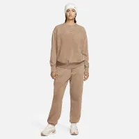 Nike Sportswear Phoenix Fleece жіноча оверсайз Crew-Neck світшот колір коричневий