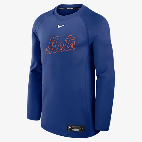 New York Mets Authentic Collection Game Time чоловічі Nike Dri-FIT MLB Pullover Crew блакитний