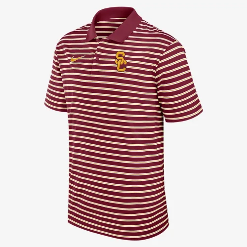 USC Trojans Primetime Victory Striped чоловічі Nike Dri-FIT College Polo колір червоний