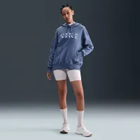 Nike Sportswear Phoenix Fleece женская оверсайз Pullover Толстовка с капюшоном синий
