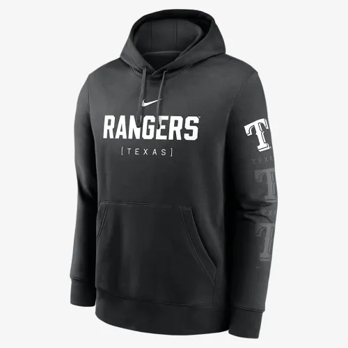 Texas Rangers Fashion Club мужские Nike MLB Pullover Толстовка с капюшоном цвет черный