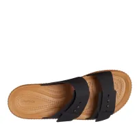 Шлёпанцы Crocs Brooklyn Woven Buckle Low Wedge 209978-001 - Черные
