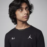 Nike Jordan MJ Flight Big детские Illusions Long Sleeve футболка цвет черный