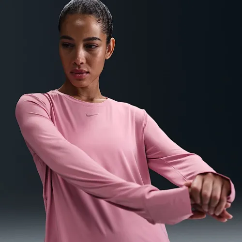 Nike One Classic женская Dri-FIT Long-Sleeve Top Pink