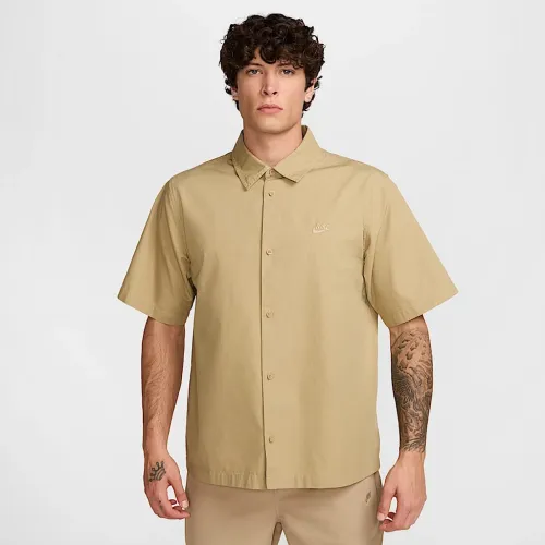 Nike Club чоловічі Short-Sleeve Button-Down Shirt колір коричневий