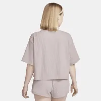 Nike Sportswear жіноча Ribbed Jersey Short-Sleeve Top колір коричневий