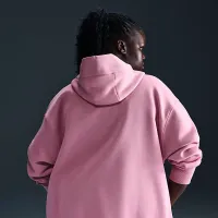 Nike Sportswear Phoenix Fleece жіноча оверсайз Full-Zip Толстовка з капюшоном (великі розміри) Pink