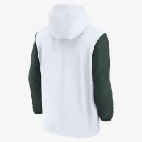 Michigan State Spartans Sideline Pre-Game Player мужские Nike College 1/2-Zip Hooded Куртка цвет белый