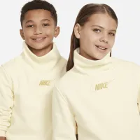 Nike Sportswear Club Fleece Big детские (Girls') Long-Sleeve Funnel-Neck Top цвет белый