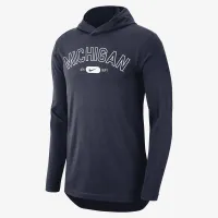 Michigan мужские Nike Dri-FIT College Hooded футболка синий