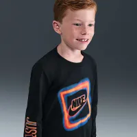 Nike Glow With Me Little дитячі Long Sleeve футболка колір чорний