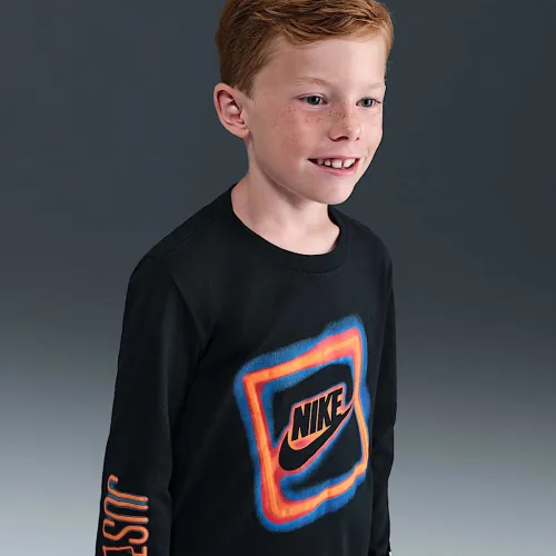 Nike Glow With Me Little детские Long Sleeve футболка цвет черный