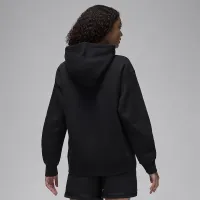 Nike Jordan Flight Fleece женская Satin-Lined Pullover Толстовка с капюшоном цвет черный