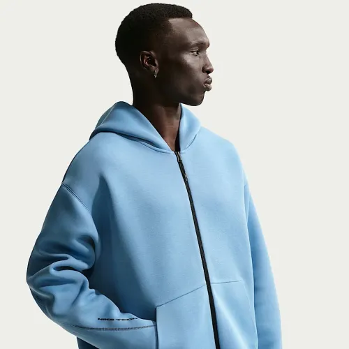 Nike Tech мужские Fleece Full-Zip Толстовка с капюшоном синий