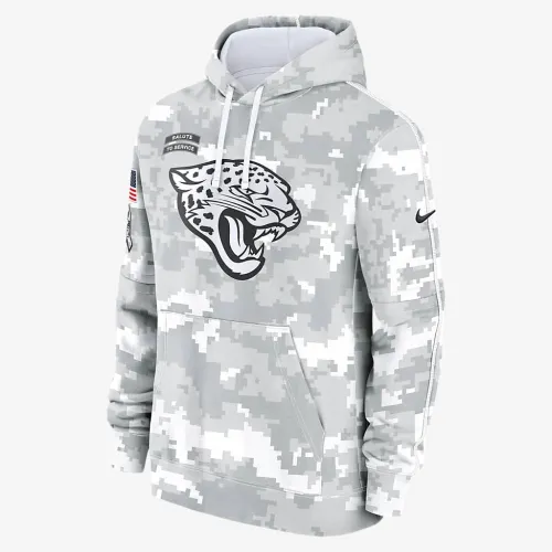 Jacksonville Jaguars Salute to Service Primary Edge Club чоловічі Nike NFL Pullover Толстовка з капюшоном колір білий