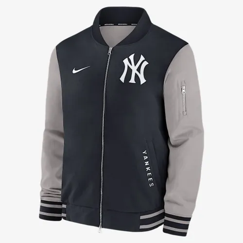 New York Yankees Authentic Collection Dugout мужские Nike MLB Full-Zip Bomber Куртка синий
