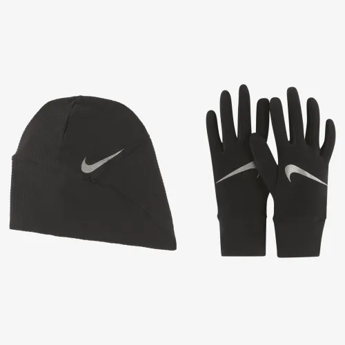 Nike Essential женская Running Hat and Glove набор цвет черный