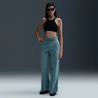 Nike Sportswear Phoenix Fleece женская С высокой Талией Wide-Leg Sweatpants синий