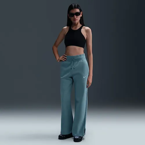 Nike Sportswear Phoenix Fleece жіноча З високою талією Wide-Leg Sweatpants блакитний