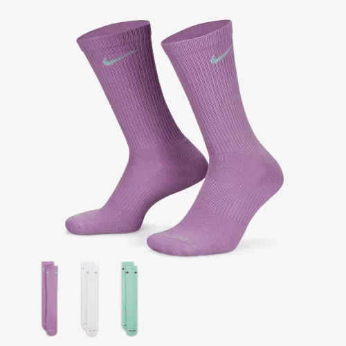 Nike Everyday Plus Cushioned тренувальні Crew шкарпетки (3 пар) різнокольорові