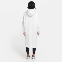 Nike Sportswear Phoenix Fleece женская оверсайз Long Full-Zip Толстовка с капюшоном цвет белый