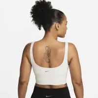 Nike Zenvy женская Light-Support Non-Padded Longline Sports Bra цвет коричневый