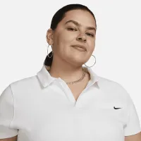 Nike Sportswear Essential женская Short-Sleeve Polo Top (большие размеры) цвет белый