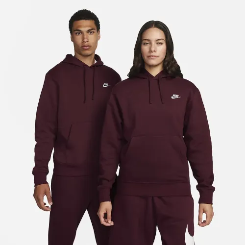 Nike Sportswear Club Fleece Pullover Толстовка с капюшоном цвет красный