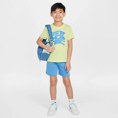 Nike Sportswear Little дитячі On the Move 2-Piece French Terry шорти комплект блакитний