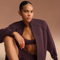 NikeSKIMS Matte Tricot женская оверсайз Full-Zip Track Куртка цвет красный
