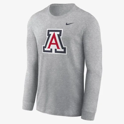 Arizona Wildcats Primary Logo мужские Nike College Long-Sleeve футболка цвет серый