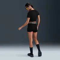 Nike Pro женская Dri-FIT Short-Sleeve Cropped Jacquard Top цвет черный