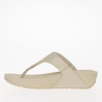 Japonki FitFlop Lulu Glitz-Canvas Toe-Post HQ9-675 - Бежевый