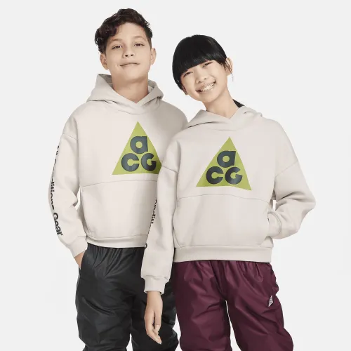 Nike ACG Icon Fleece Big детские Pullover Толстовка с капюшоном цвет коричневый